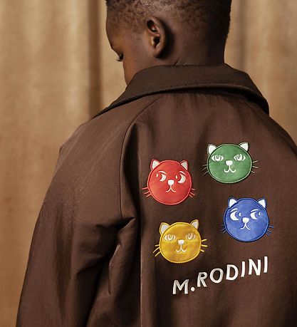 Mini Rodini Bomberjacke - Cool Katzen - Braun