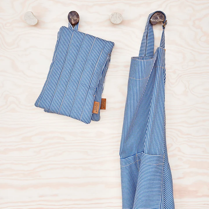 OYOY - Striped Denim Schürze, blau