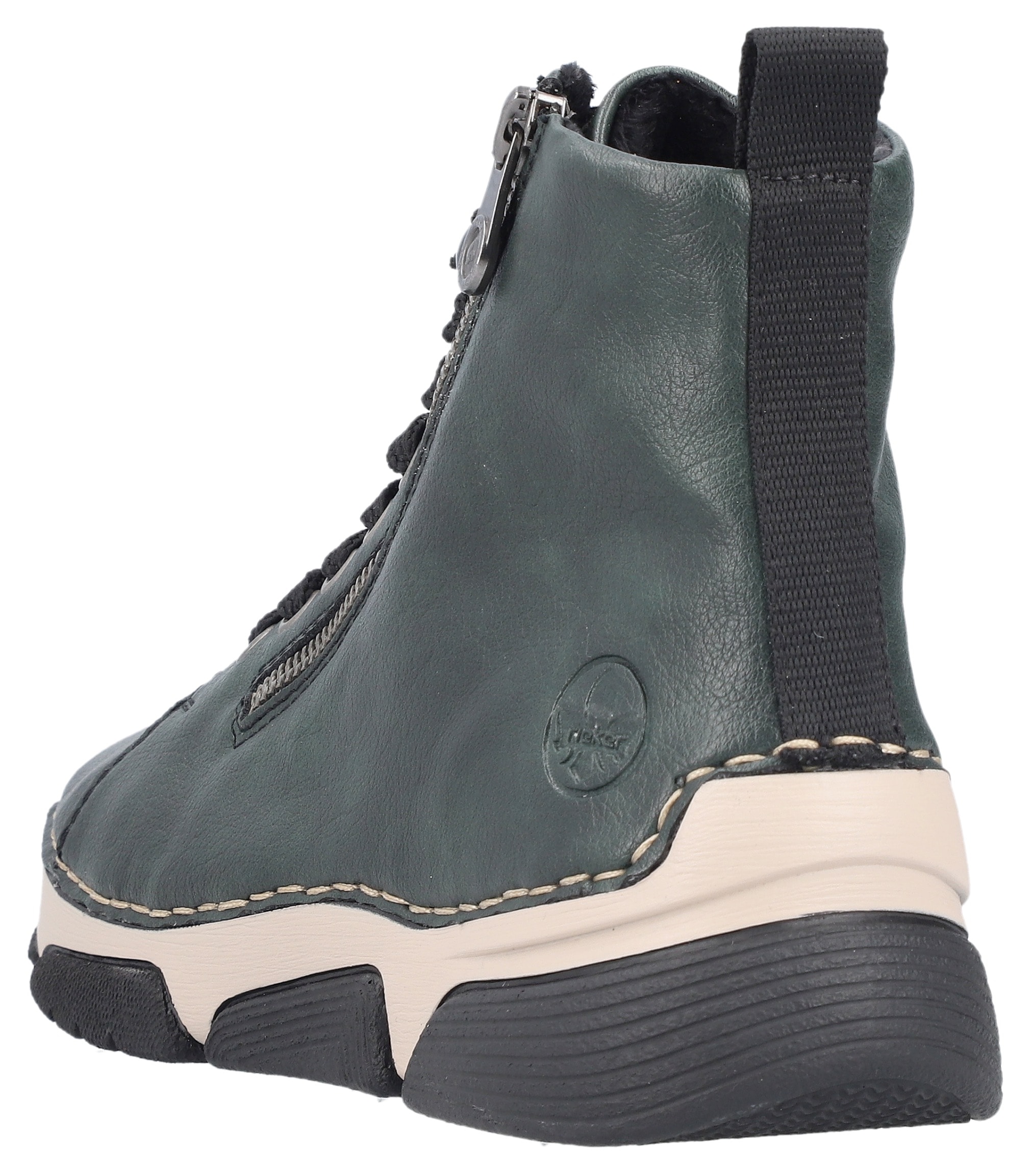 Rieker Sneaker  , Freizeitschuh, Halbschuh, Schnürschuh mit Kontraststeppung