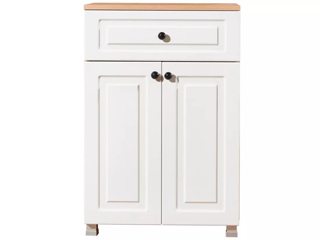 Meuble polyvalent, 100% aggloméré plaqué mélamine, couleur chêne safiroNoyer 60x89,5x39