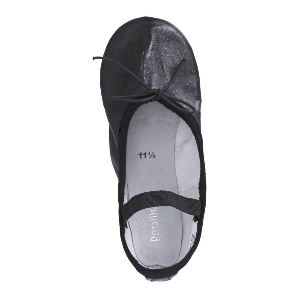 Papillon leren balletschoenen zwart