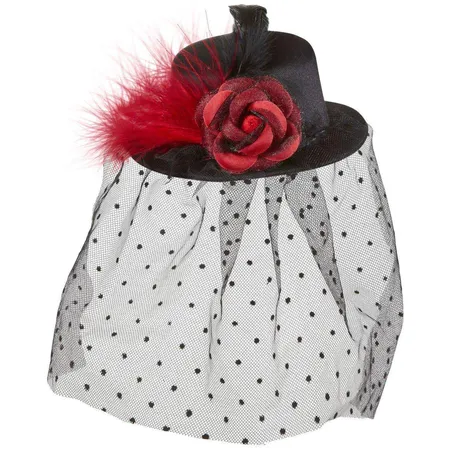 Widmann 9399D Minihut Rose mit Schleier