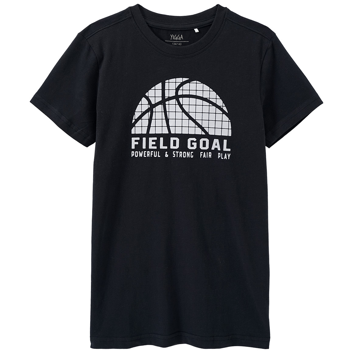 Yigga Jungen T-Shirt mit reflektierendem Print dunkelgrau