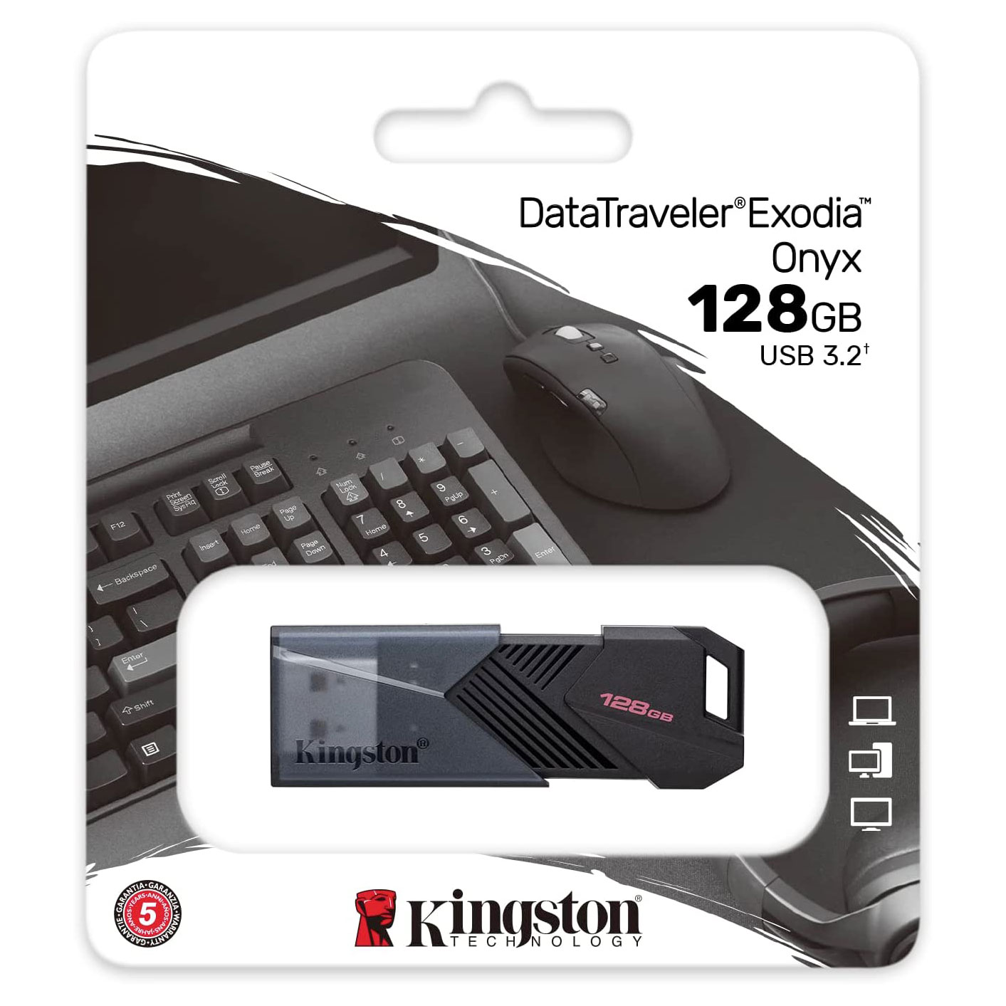 Kingston DataTraveler Exodia Onyx 128 Go
