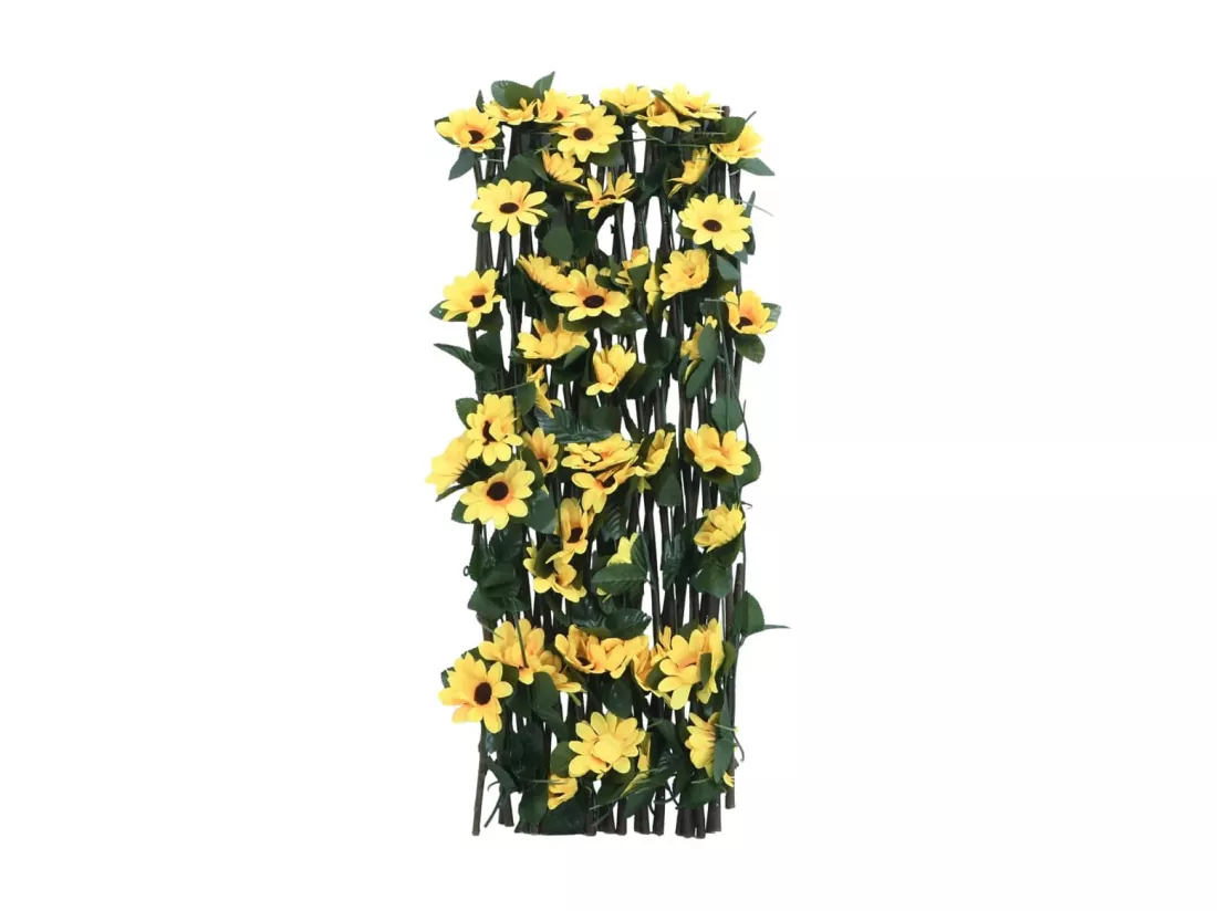 ?Treillis de lierre artificiel extensible jaune 180x60 cm
