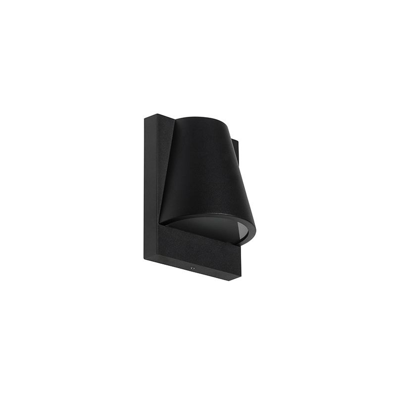 Industriële buiten wandlamp zwart IP44 - Femke