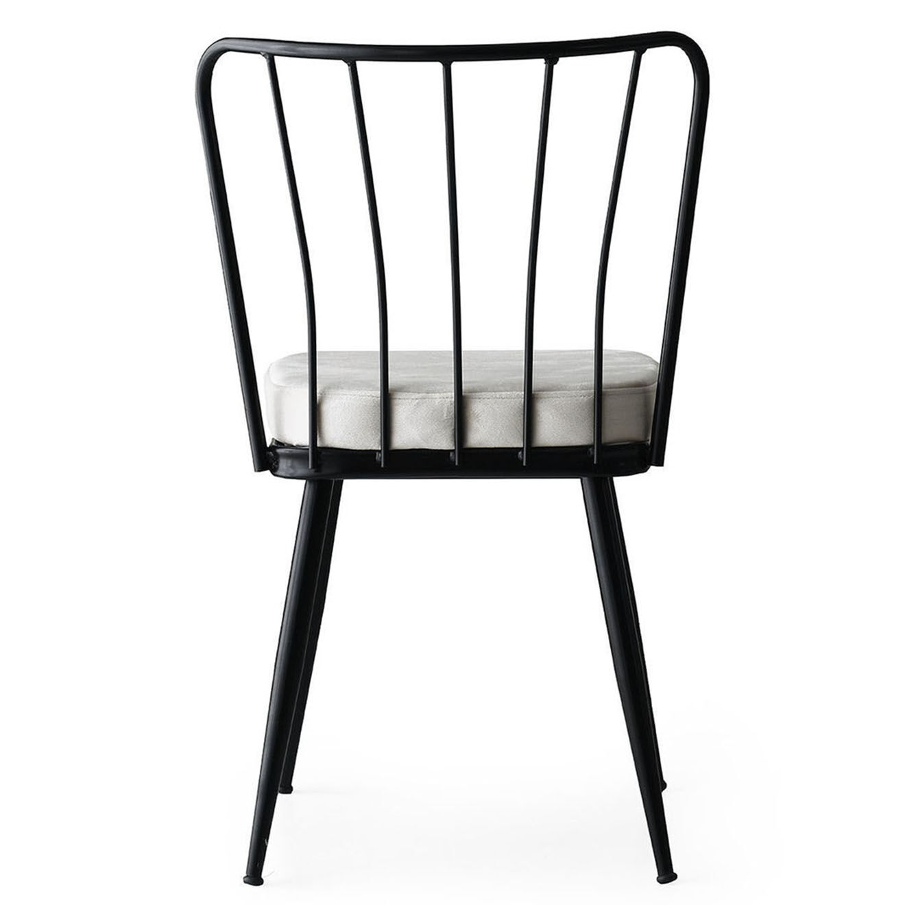Homitis 4 chaises yildiz noir/blanc - 43x82x42 cm
