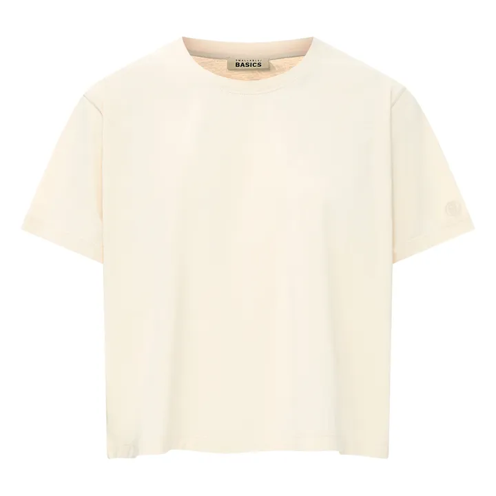 SMALLABLE BASICS T-Shirt Boxy Femme Coton Bio | Blanc cassé