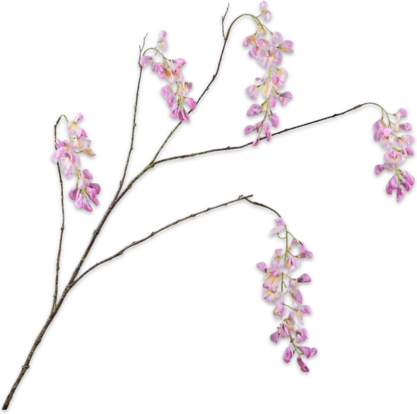 Silk-Ka kunstbloem Blauwe Regen roze 129 cm
