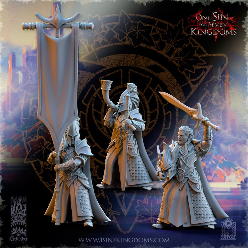 The Beholder Miniatures - Elfes - 8 Epée d'Ashur