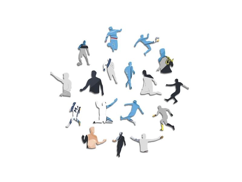 Iconic Puzzle Man City FC – Kevin De Bruyne Offizielles Holzpuzzle, Grösse M