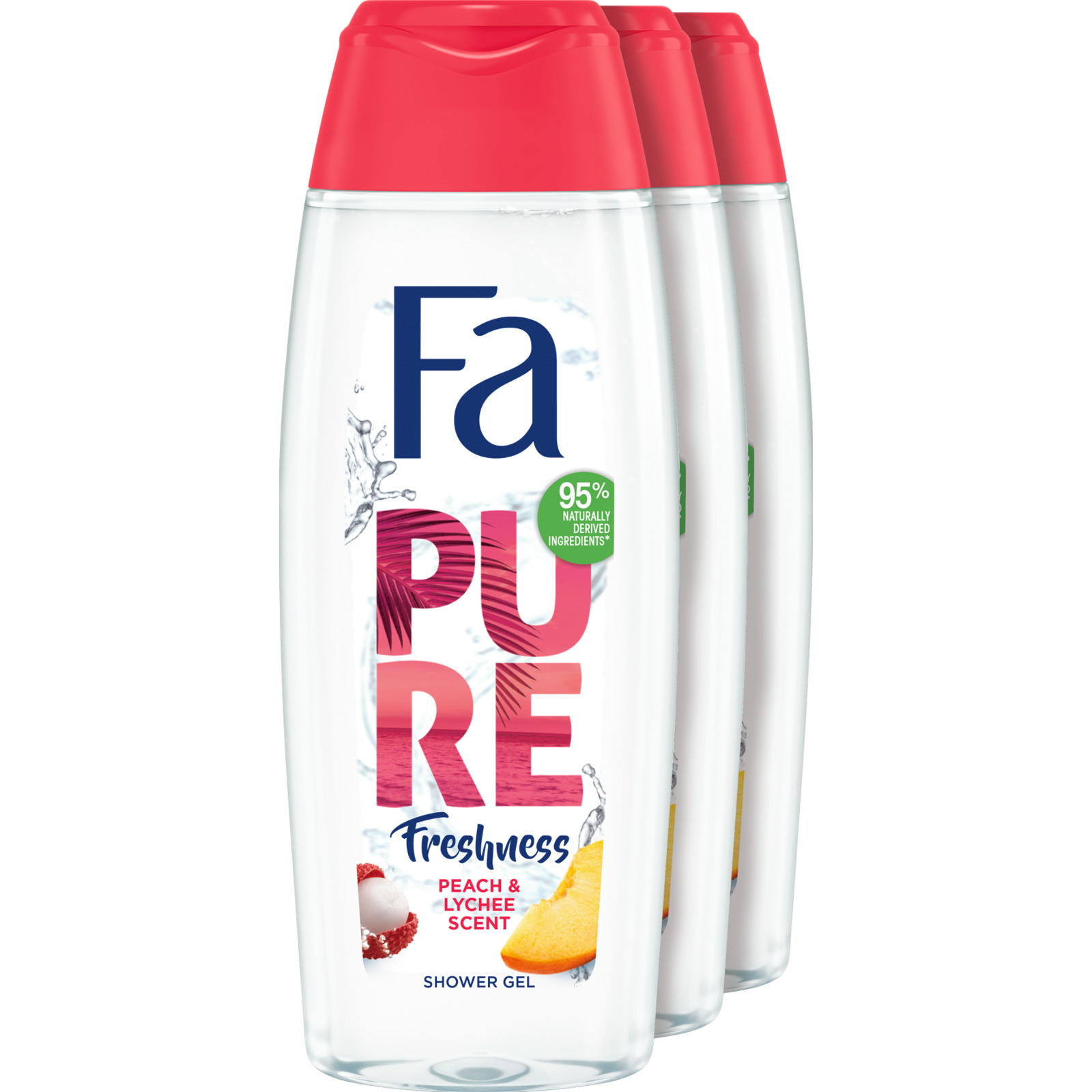 Fa Duschgel Pure Freshness Peach & Lychee 3 x 250 ml