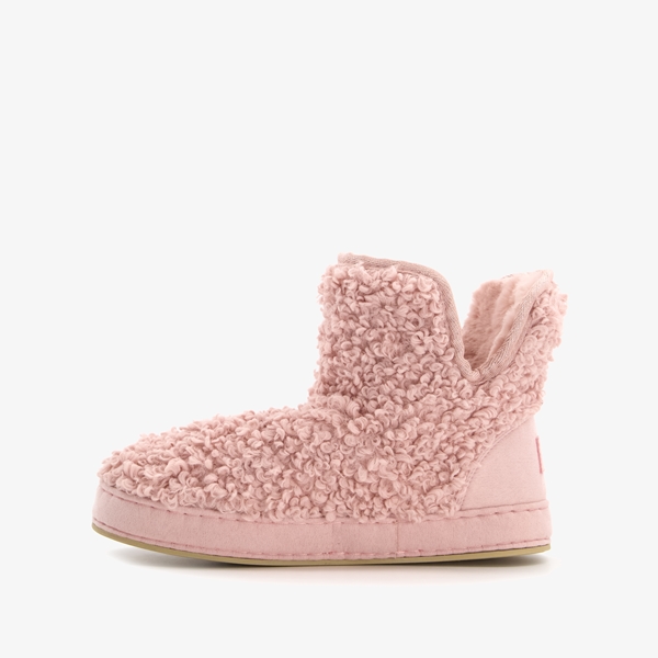 Thu!s hoge dames teddy sloffen roze