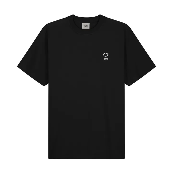 Arte Antwerp T-shirt Heart Leaves | Noir