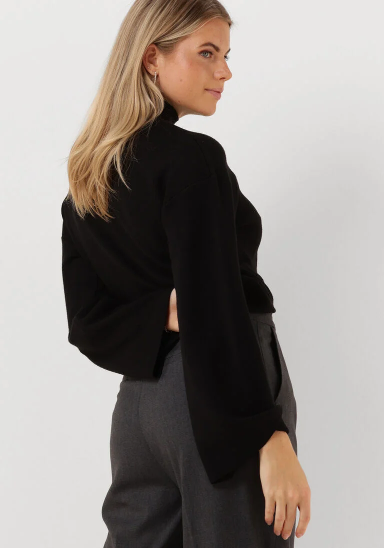 MY ESSENTIAL WARDROBE zwarte my essential wardrobe top blossommw knit blouse