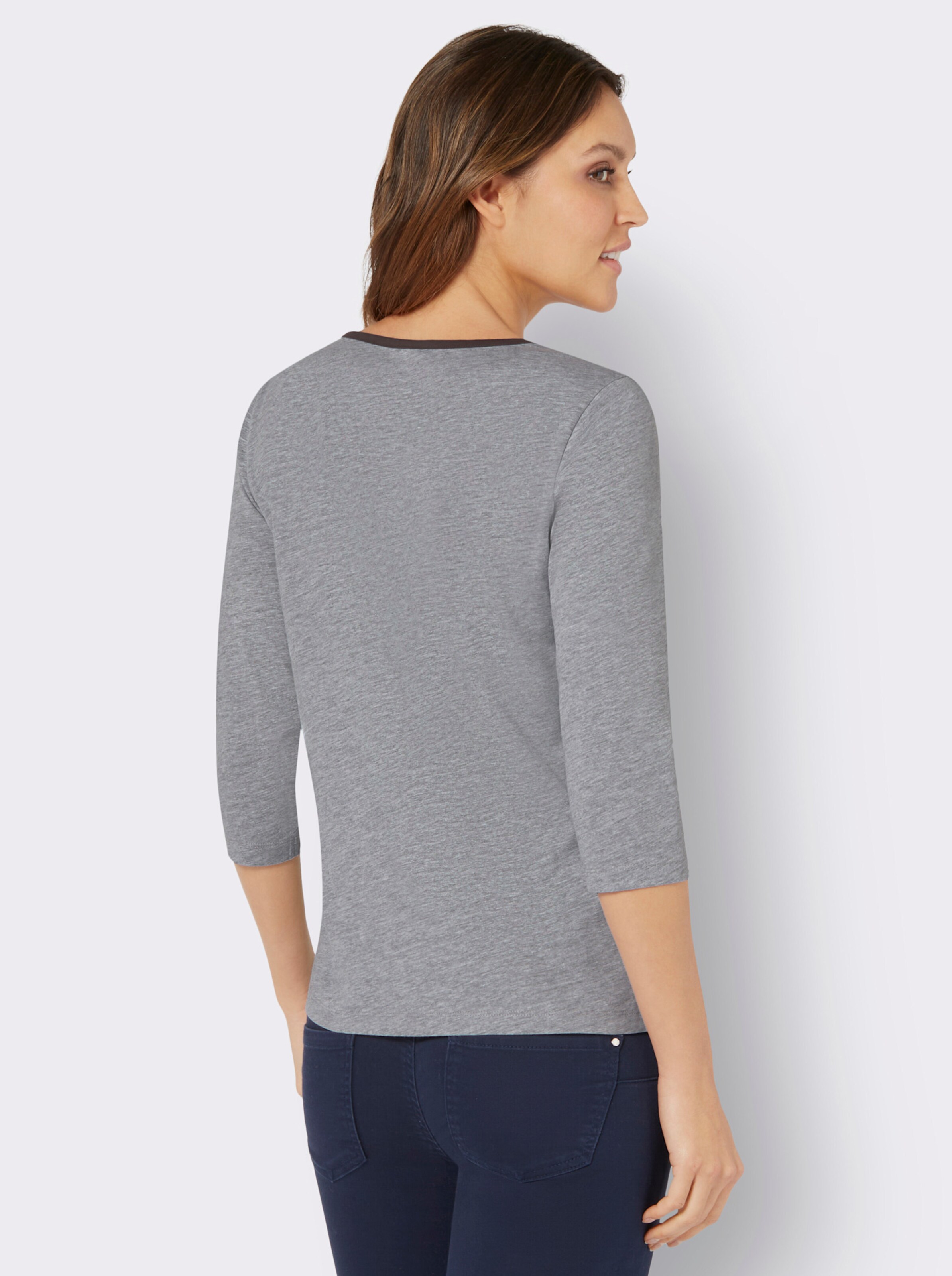 34-Arm-Shirt mit Herz-Motiv