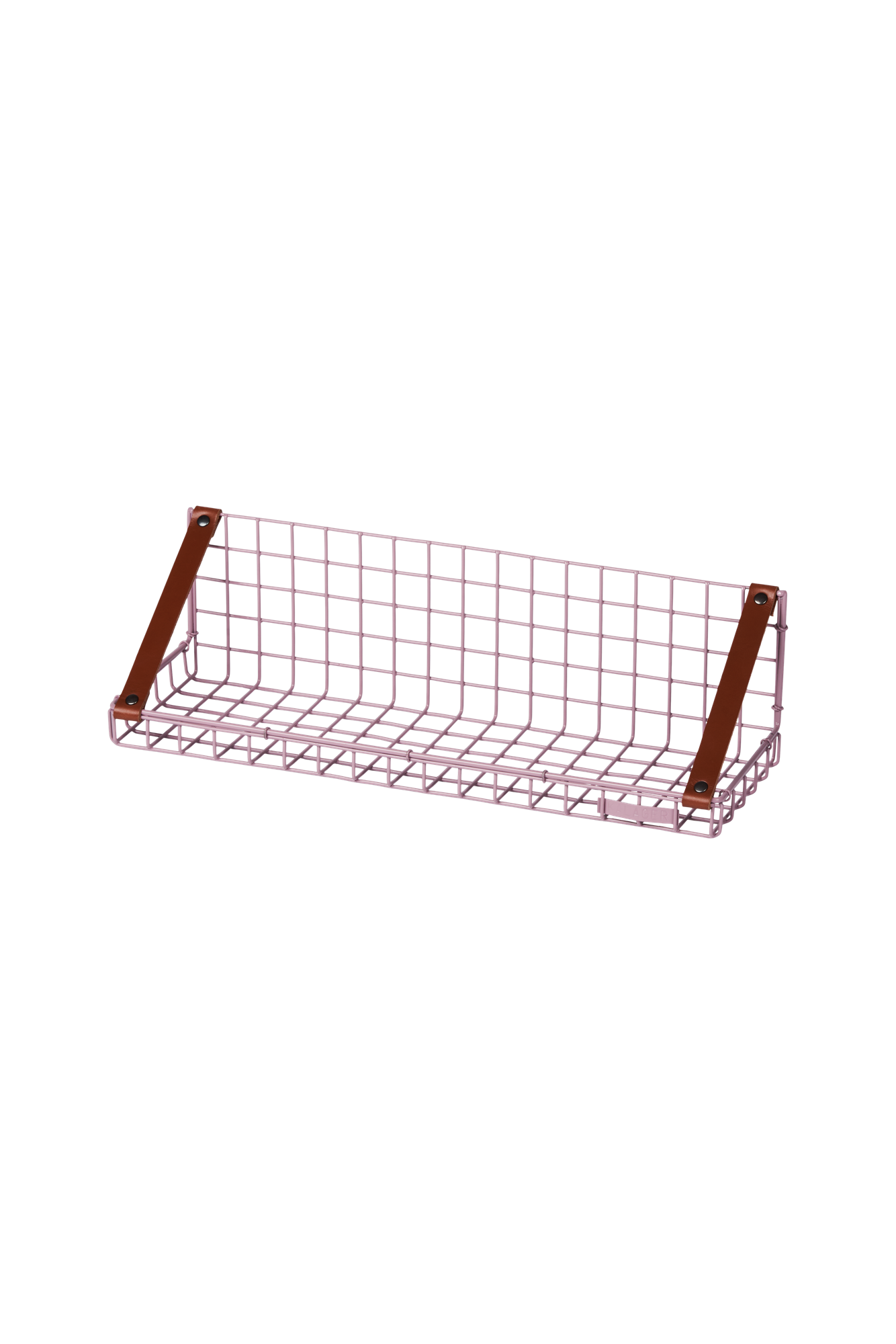 SHELF Hylde | Metal/læder. 44 x 14 x 13 cm. | Grape | Kalager Design