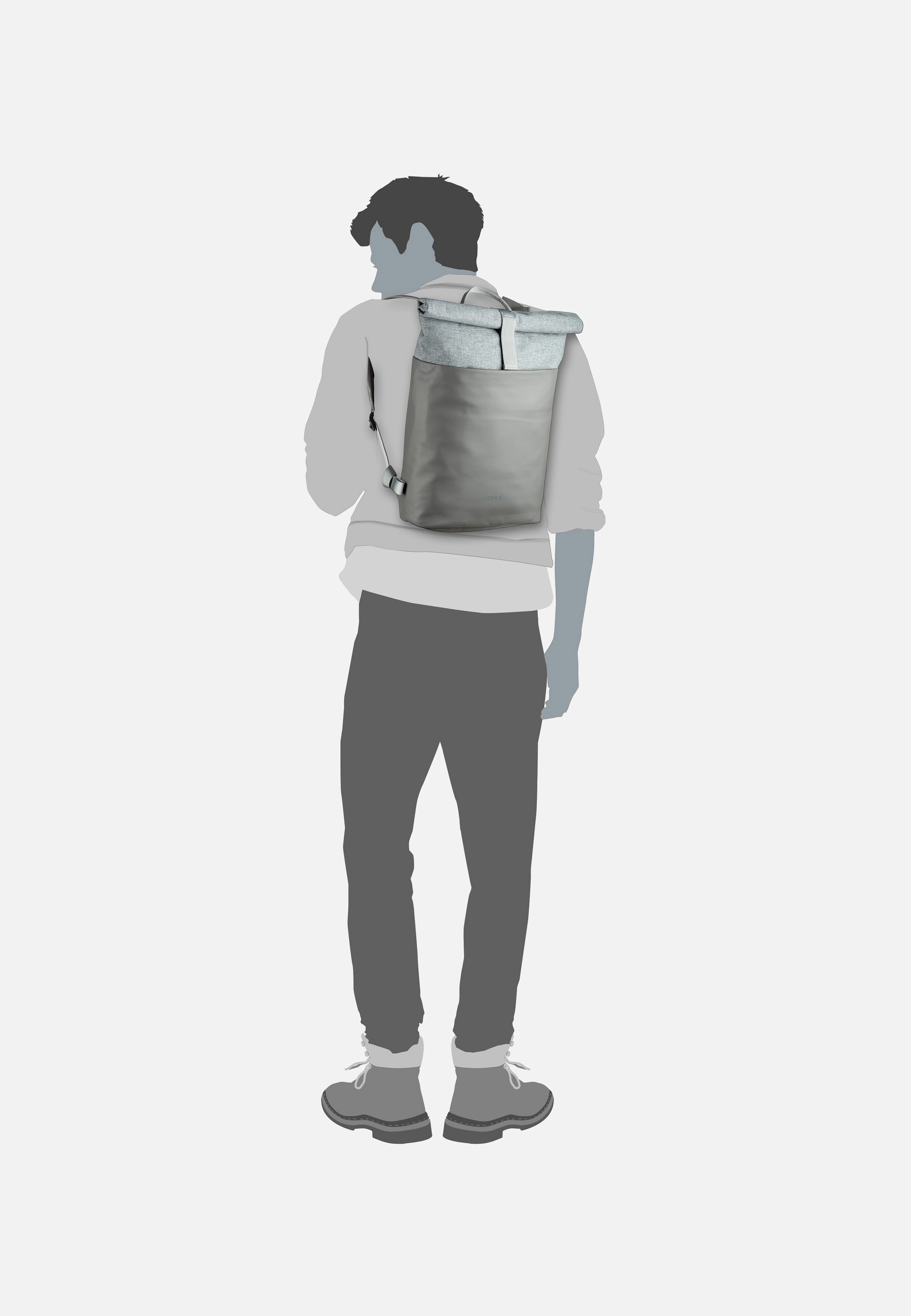 Kim KIR250 Stone - Rolltop Rucksack