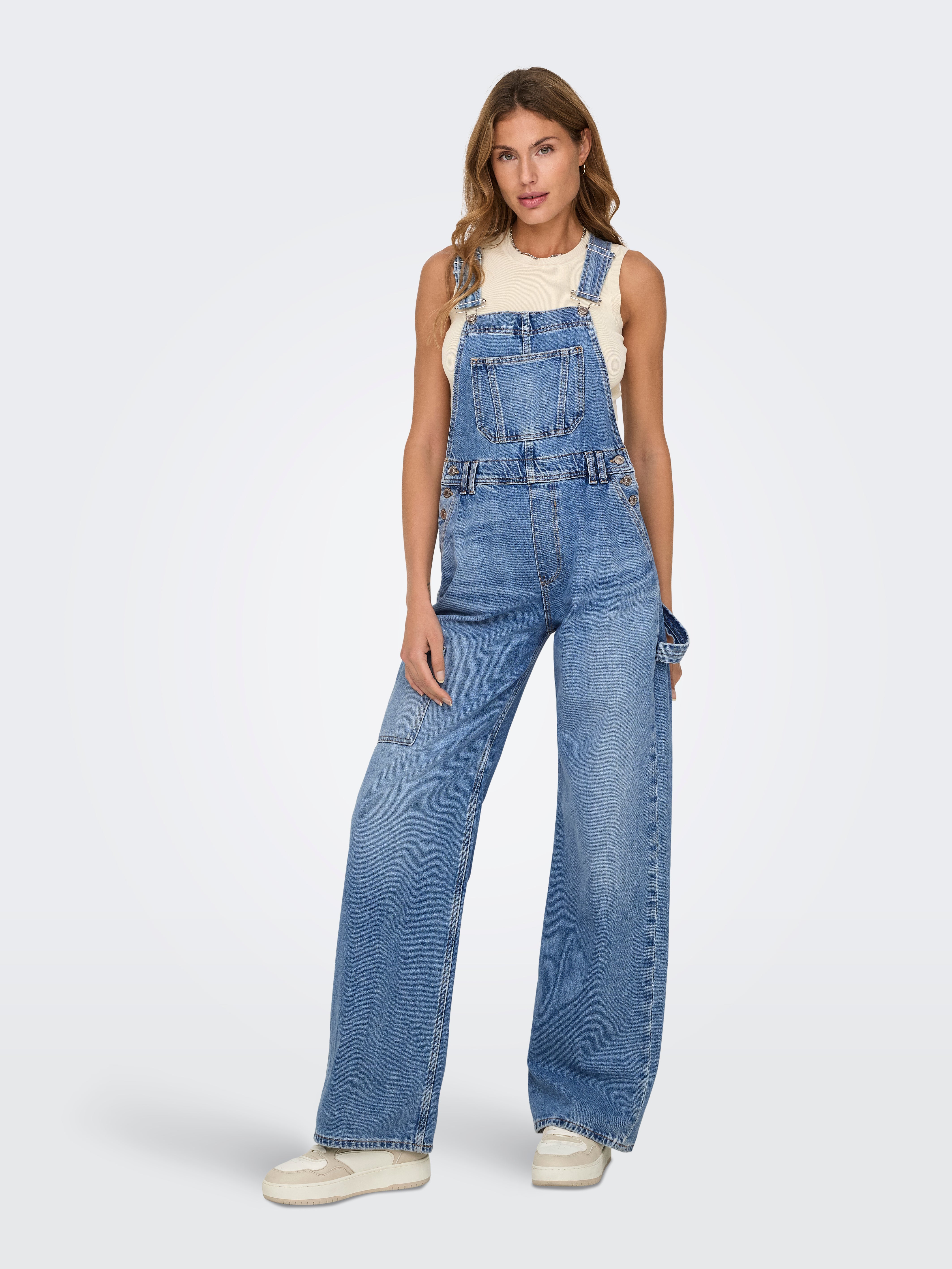 ONLBJORK Weiter Beinschnitt Jumpsuit Medium Blue Denim
