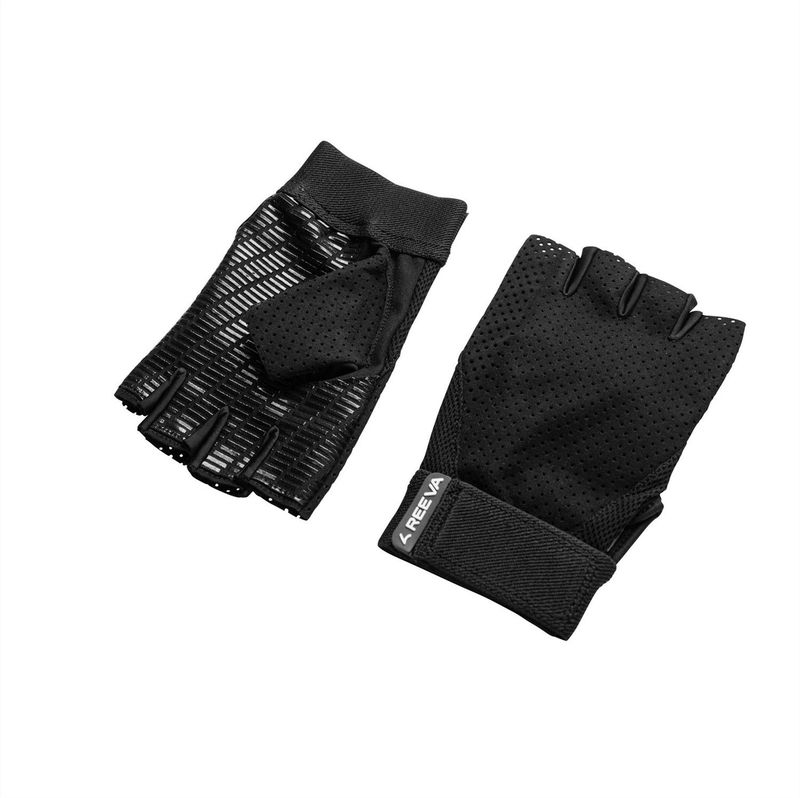 Reeva - Fitnesshandschoenen - Zwart - Clarino Leder - Optimale Ventilatie