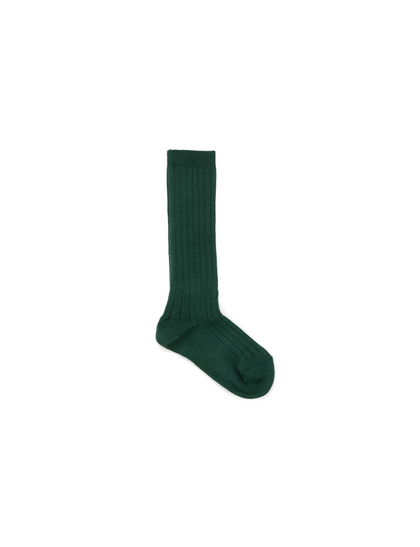 Ribbed Green Socks