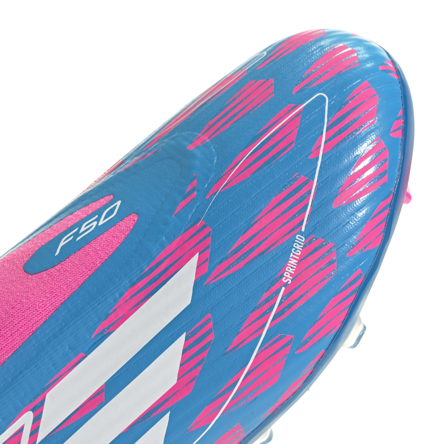 Adidas F50 League Veterloze Gras / Kunstgras Voetbalschoenen (MG) Kids Blauw Roze Wit