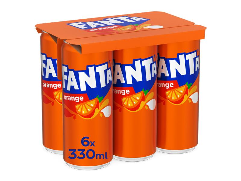 Fanta Soft-Drinks Orange 6 x 0.33 l Kohlensäurehaltiges Erfrischungsgetränk mit Fruchtgeschmack