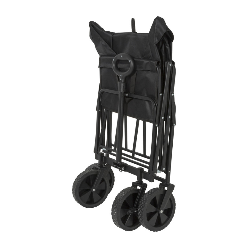 Opvouwbare bolderkar - zwart - 103x54x108 cm