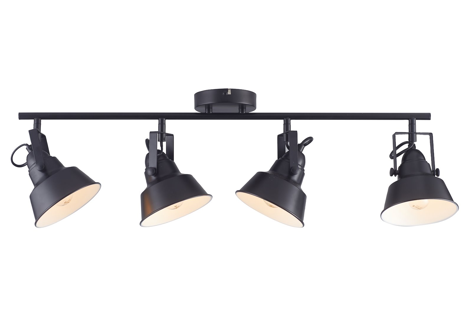 Boston taklampe Rekke-4 Sort matt 4xE14 max 5W LED