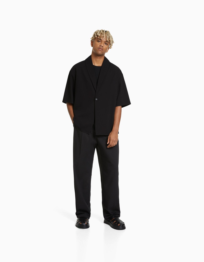 Camisa de manga curta com gola