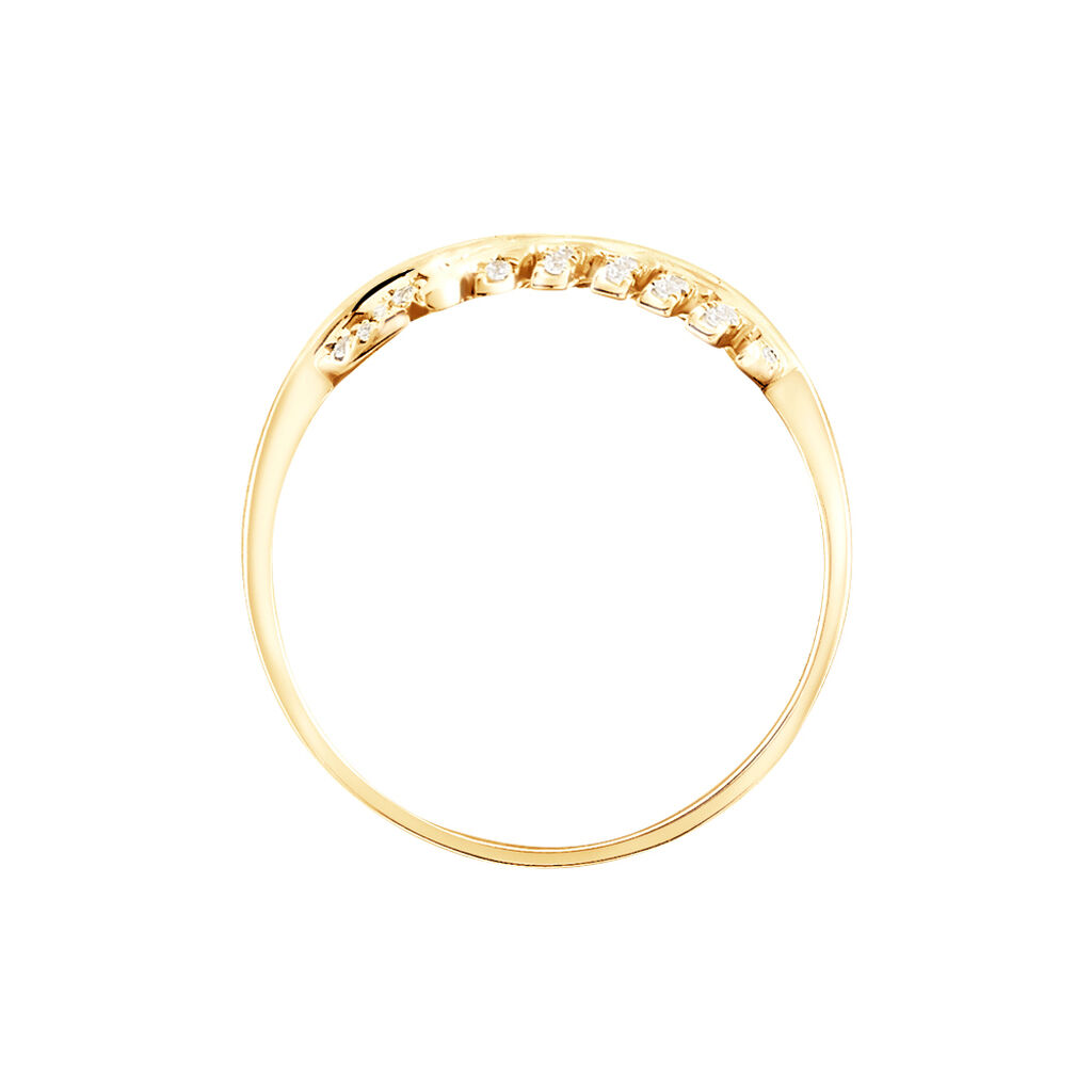 Bague Tourkia Or Jaune Oxyde De Zirconium