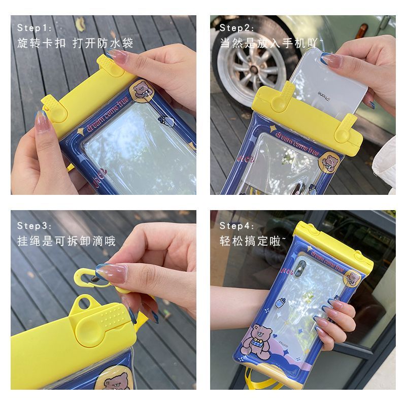 Chimi Chimi - Cartoon touchscreen waterdichte telefoonhoes