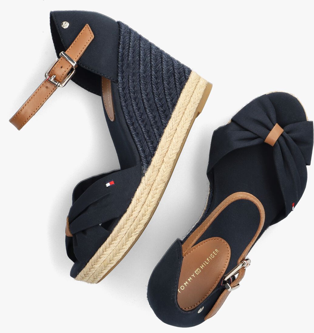 TOMMY HILFIGER blauwe tommy hilfiger espadrilles basic open toe high wedge