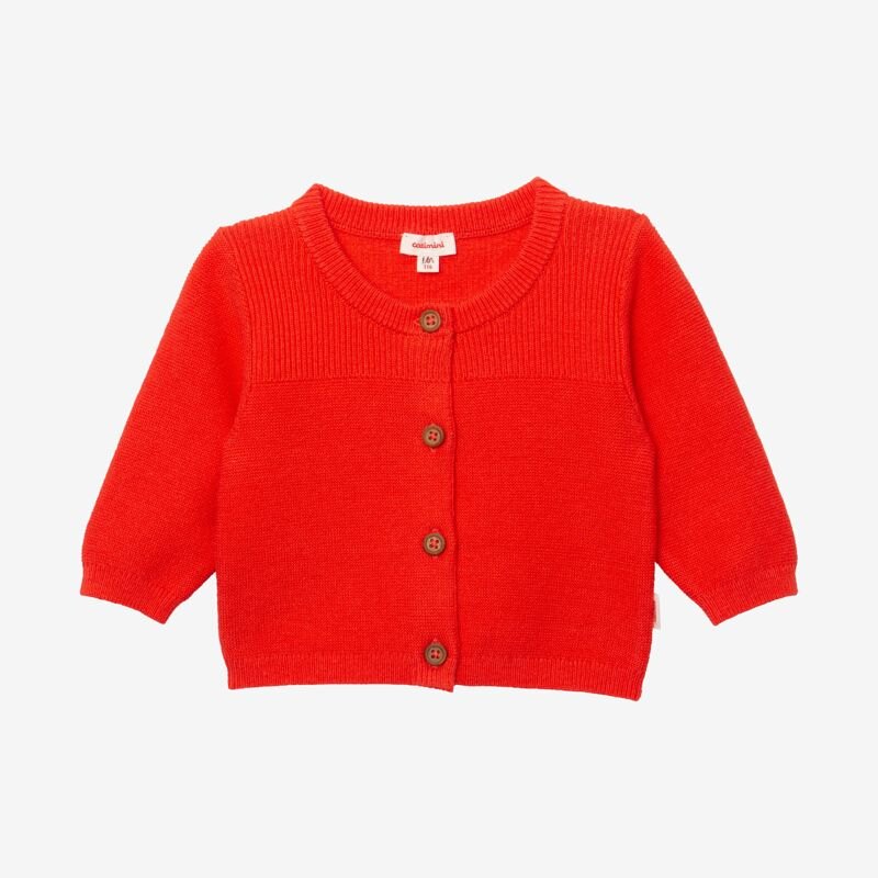 Cardigan bébé tricot orange Catimini Orange