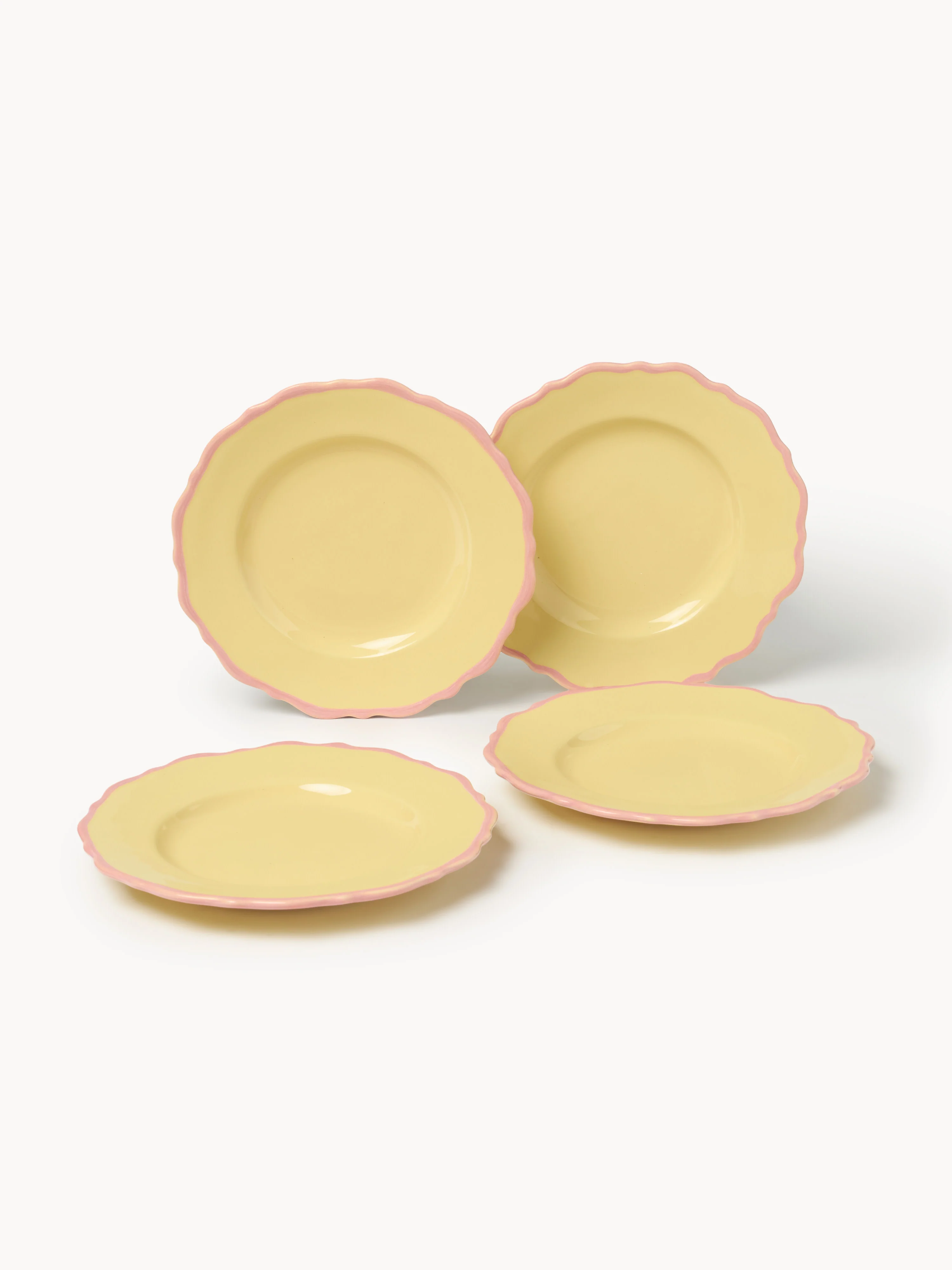 Ontbijtborden Crumble, 4 stuks GEEL