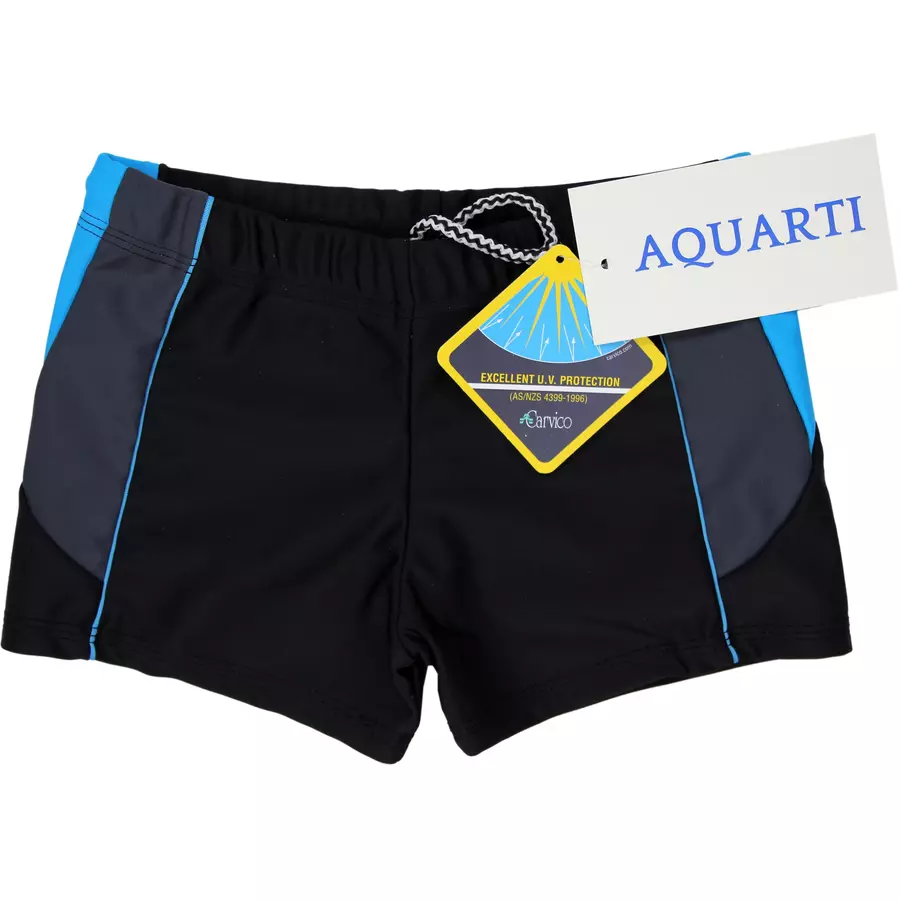 Aquarti Jungen Kurze Badehose mit Einsätzen Seitlich graphit
