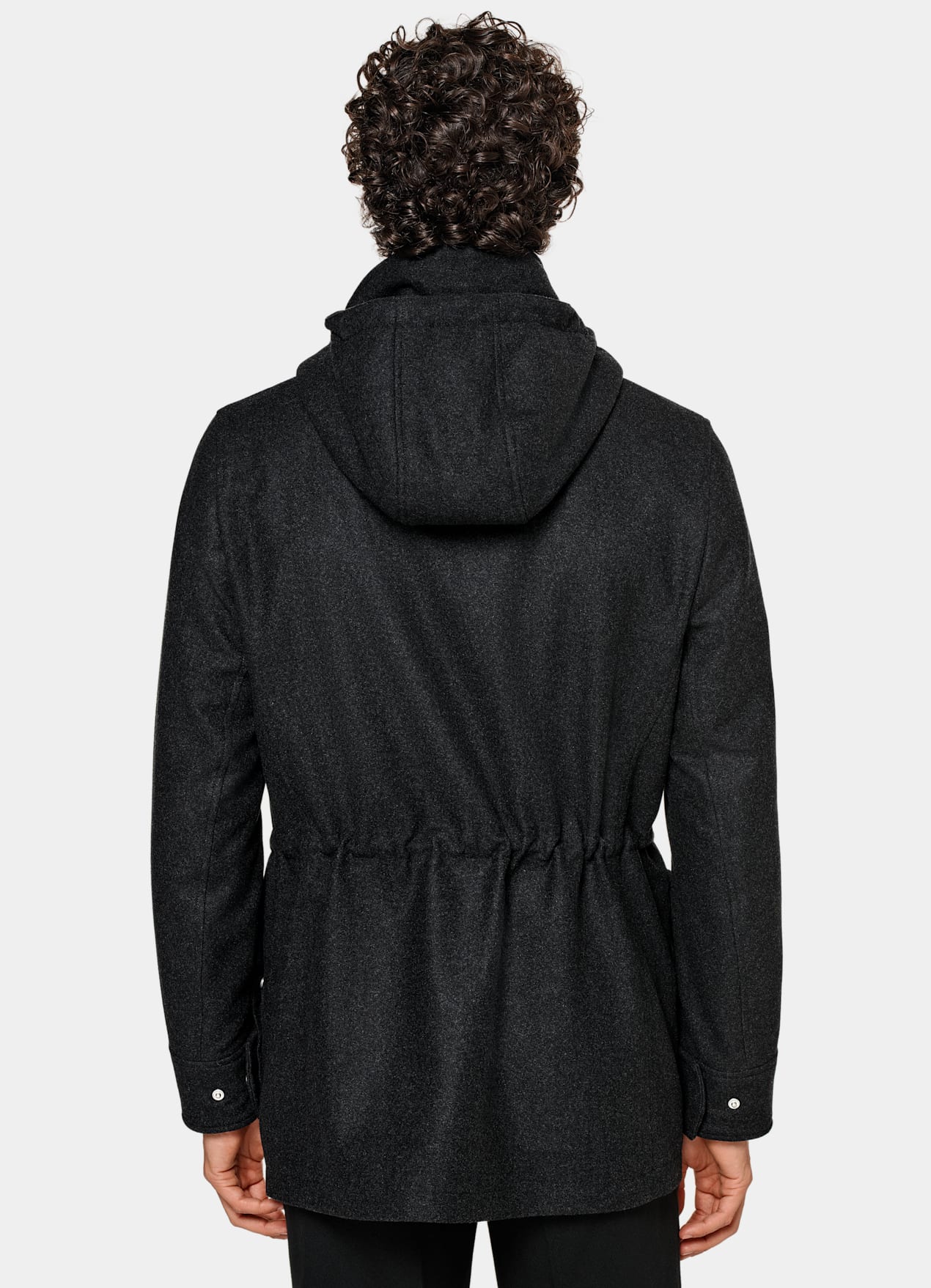 Parka rembourrée gris foncé