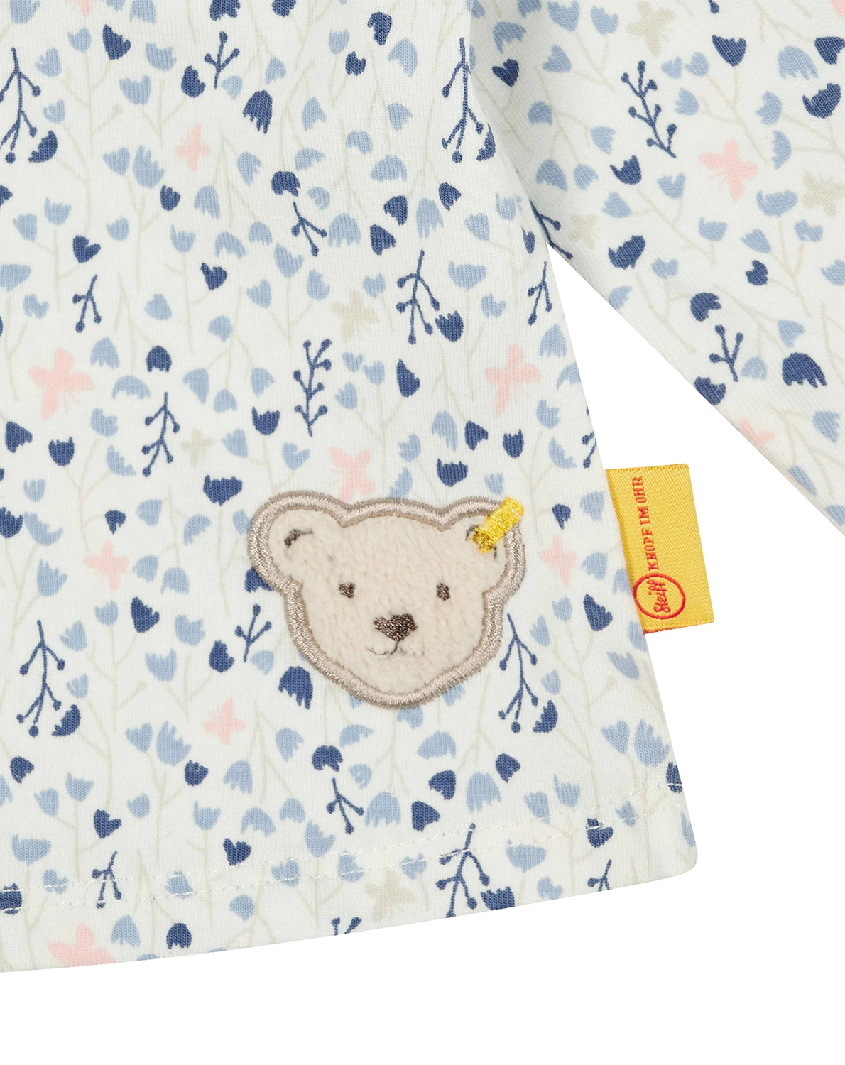 Langarmshirt FLOWER BEAR in cloud dancer