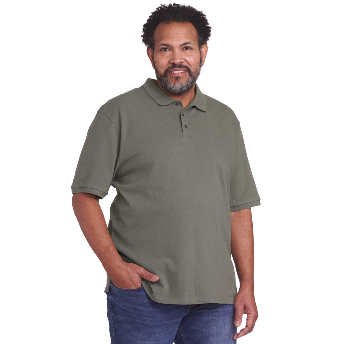 VanVaan Herren Poloshirt in Piqué-Qualität oliv