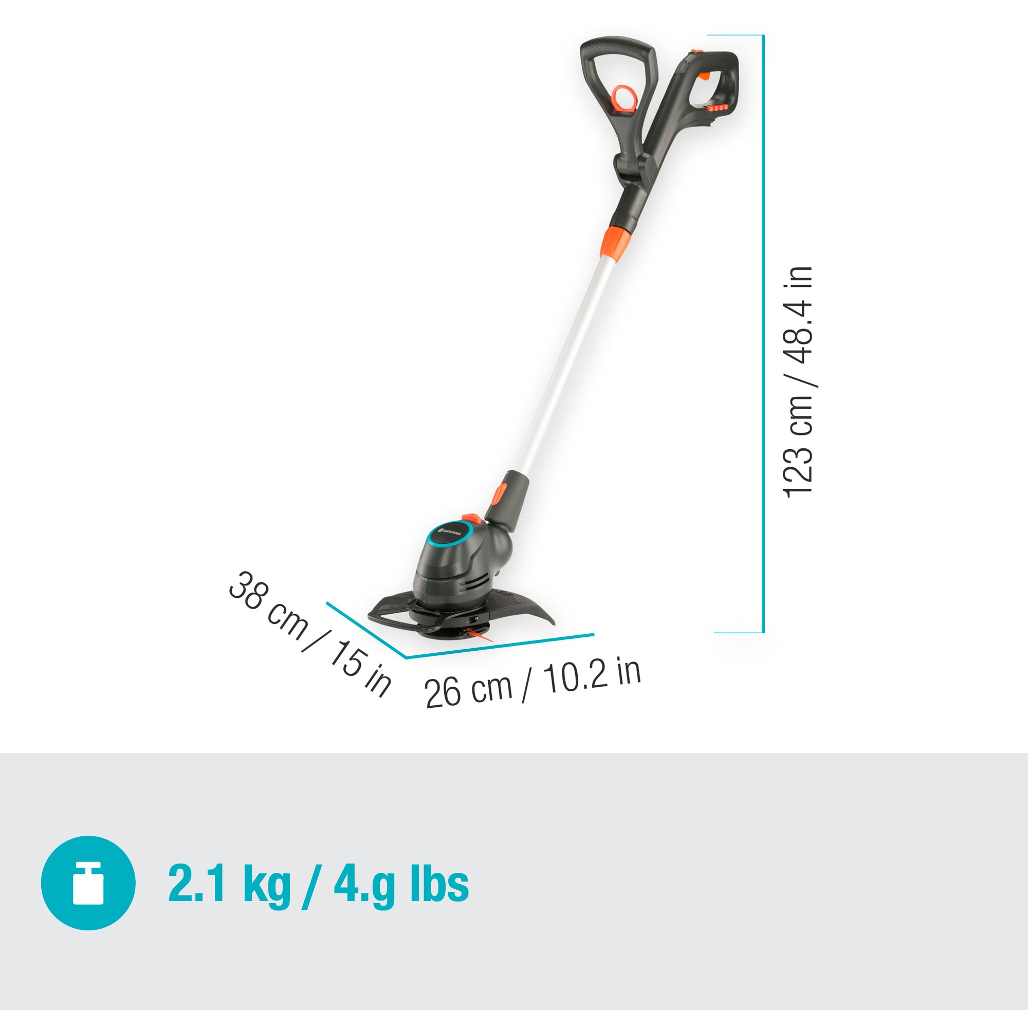 GARDENA Rasentrimmer Akku-Rasentrimmer ComfortCut 23/18V P4A solo