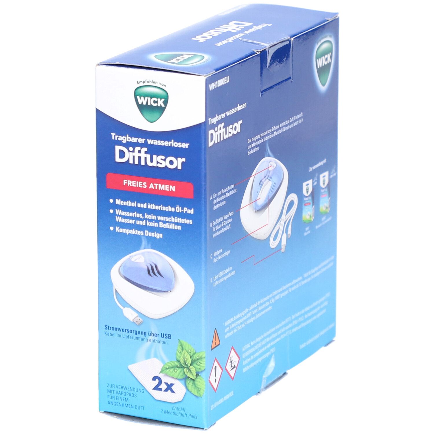WICK Wasserloser tragbarer Diffuser