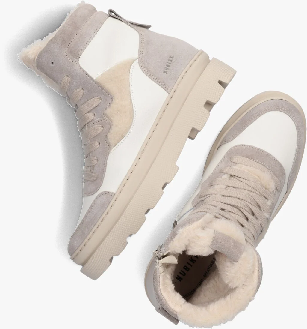 NUBIKK witte nubikk hoge sneaker monro macy fur