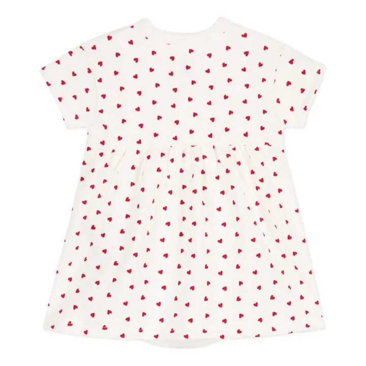 Petit Bateau Robe en Molleton avec Body Intégré Coton Bio | Ecru