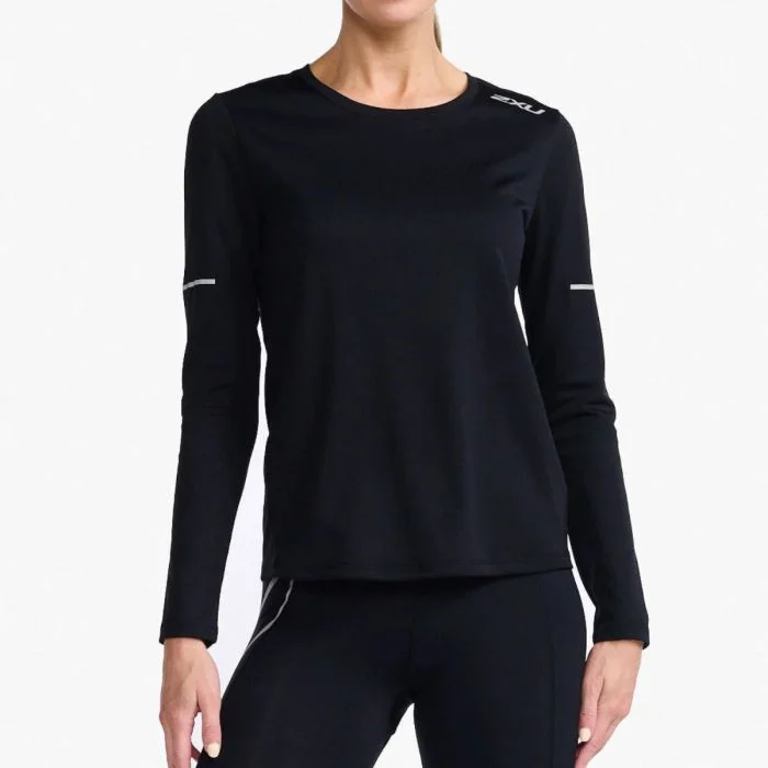 2XU Dame Trøjer Aero Long Sleeve Tee Sort