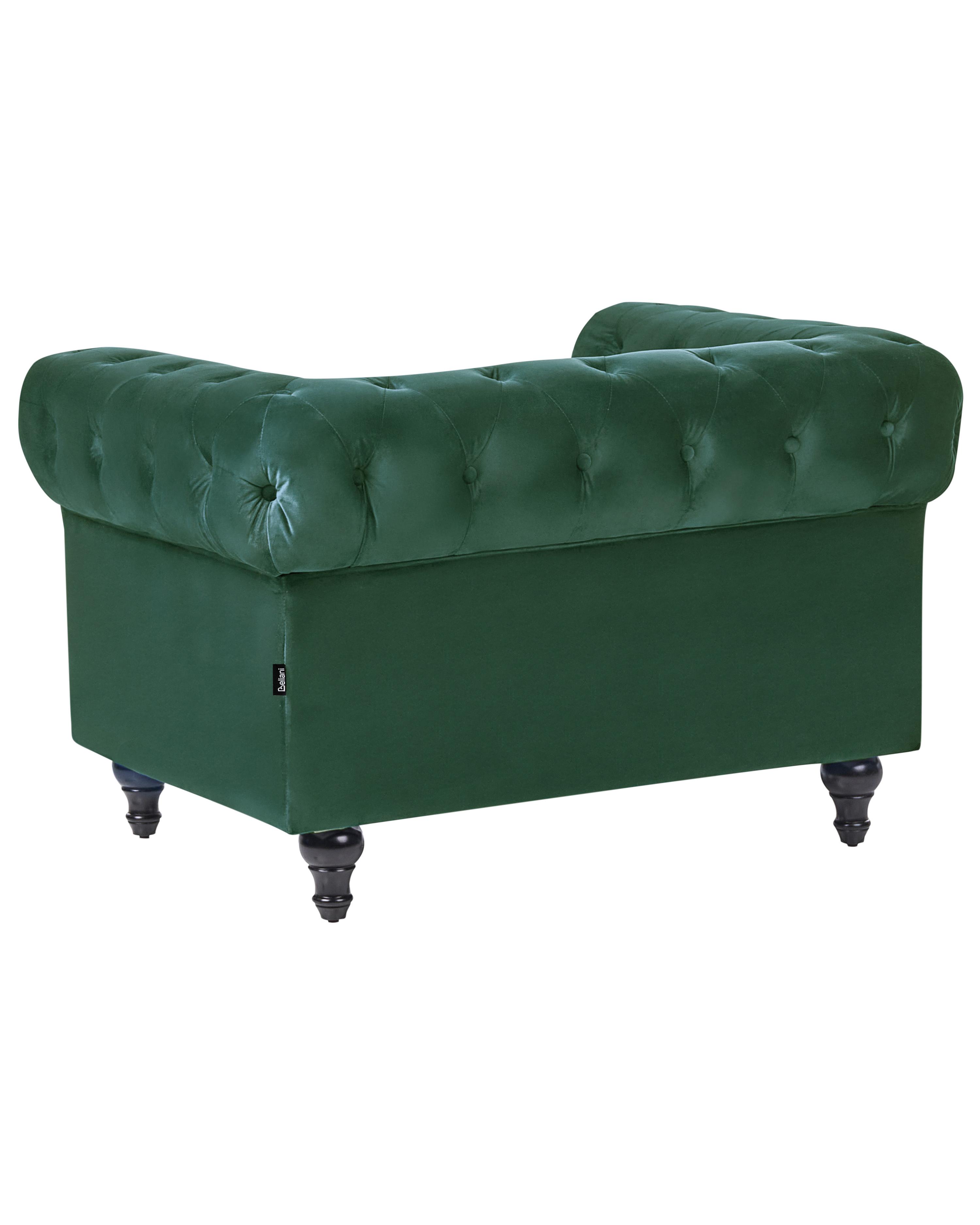 Fauteuil CHESTERFIELD Fluweel Smaragdgroen