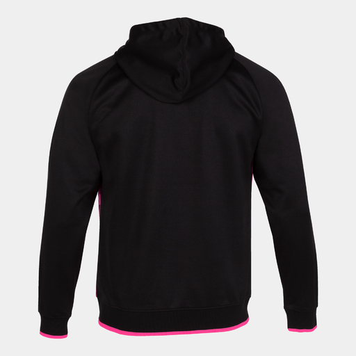 Jaqueta com capuz Joma Supernova III, preta/rosa fluorescente