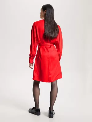 Vestido camisa curto com cinto