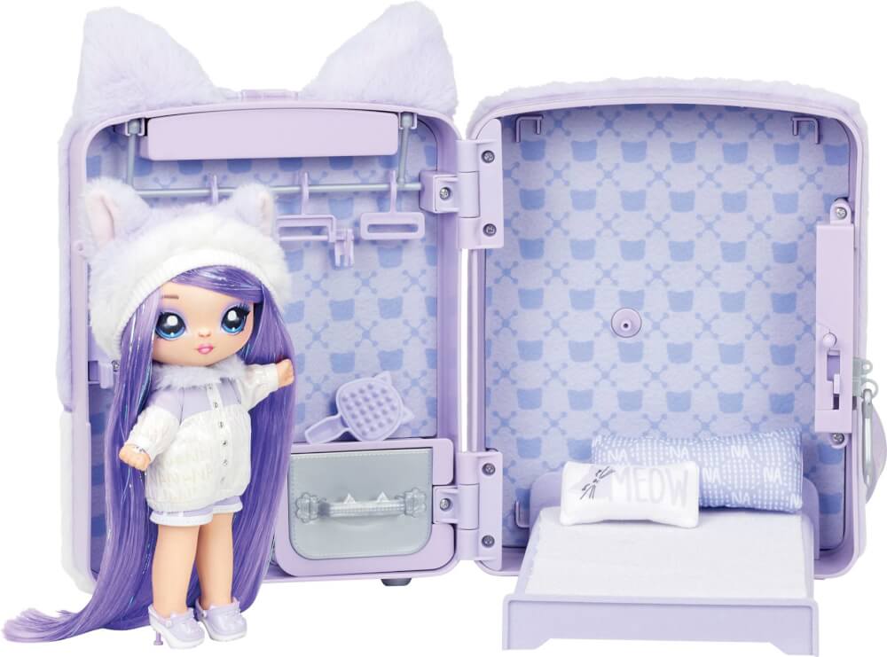 Na! Na! Na! Surprise 3-in-1 Backpack Bedroom Series 3 Playset-  Lavender Kitty