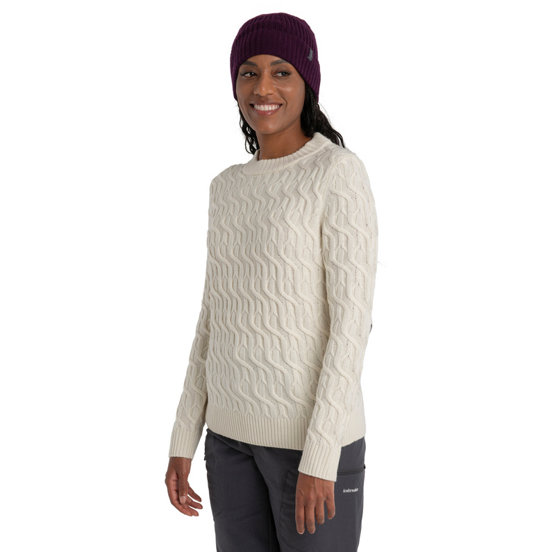 Icebreaker Damen Cable Knit Crewe Pullover