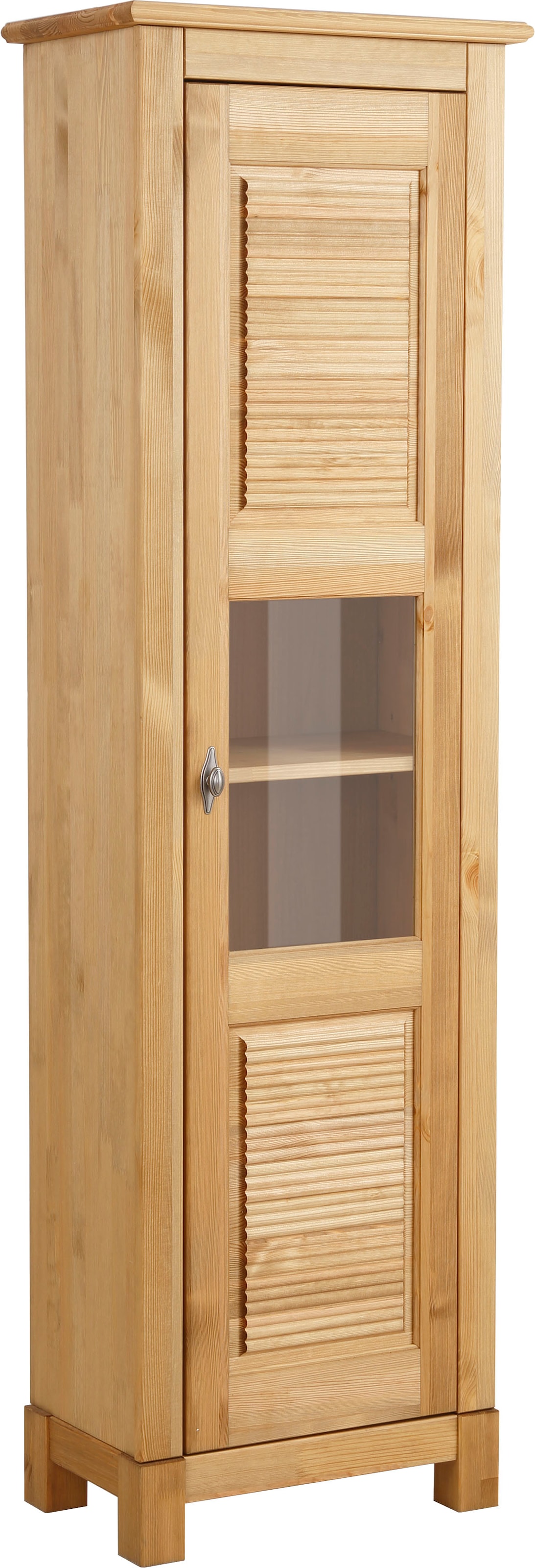 Home affaire Vitrine »Rauna Vitrinenschrank, Stauraumchrank« Höhe 180 cm, aus massiver Kiefer, FSC®-zertifiziert
